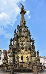 Obraz premium Holy Trinity Column in the main square of the old town of Olomouc, Czech Republic.UNESCO protected site.