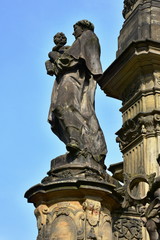 Obraz premium Holy Trinity Column in the main square of the old town of Olomouc, Czech Republic.UNESCO protected site.