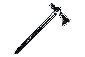 Battle viking ax vector illustration.