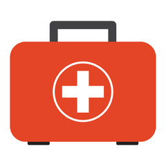 Obraz premium First aid safety box vector illustration graphics design
