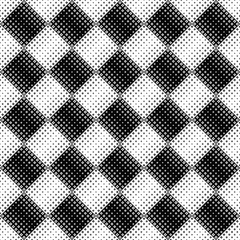 Geometrical seamless diagonal square pattern background design - monochrome vector graphic from squares