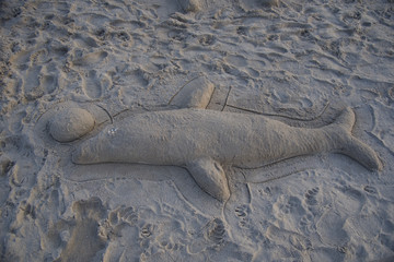 Delfin aus Sand © Thomas