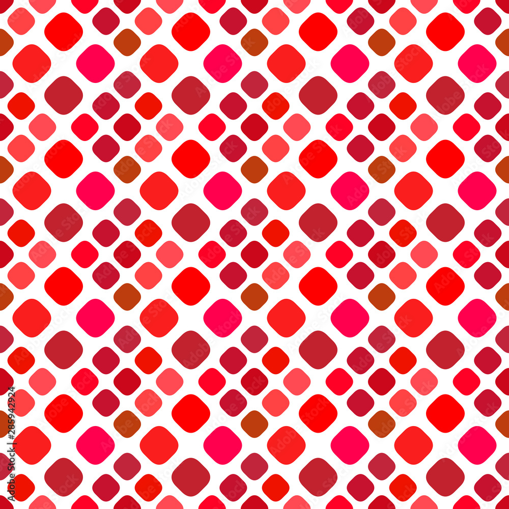 Poster geometrical square pattern background design - abstract red vector graphic from diagonal squares
