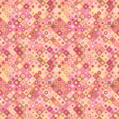 Seamless square and circle pattern background - abstract vector graphic design