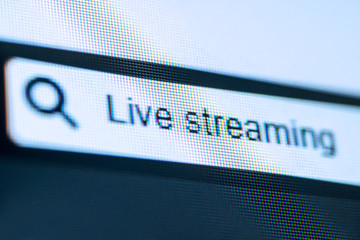 Live Streaming text on the browser tab