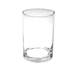 Empty, glass clear for water or juice isolated on white background. Concept beverage/drink