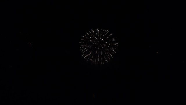 Beautiful fireworks or fireworks at night are beautiful.