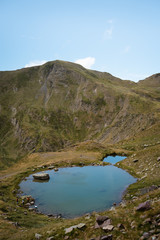 Naklejka premium High altitude lake in the mountain on summer