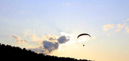 parachute flying