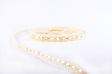 LED lighting, coil diode strip,on a white background 