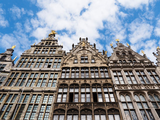 Architecture in Antwerp, house in Town Square, Belgium.