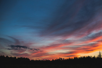 Fototapeta premium sunset in the sky