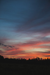 Fototapeta premium sunset in the sky