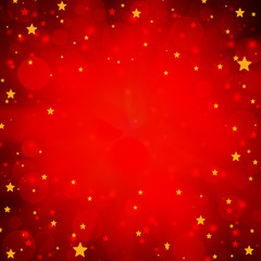 Red Abstract Background With Stars