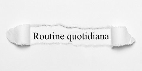 Routine quotidiana