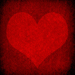 Red Abstract Heart Background - Valentines Day