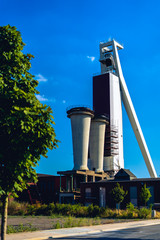 mining tower from high above schlaegel eisen