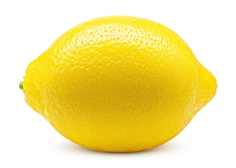Foto op Plexiglas Whole lemon isolated on white background, clipping path, full depth of field © grey