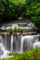 Beautiful waterfall in Thailand. (Huay Mae Kamin Waterfall) at Kanchanaburi Thailand.