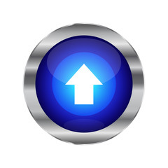 Upload Blue Glossy Web Button