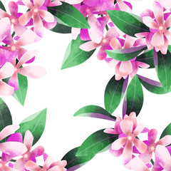 Orange blossom Flower Pattern Frame