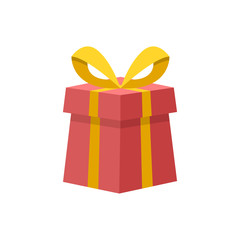 Vector illustration gift box, holiday gift, Christmas surprise
