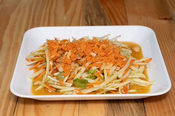 thai papaya salad,dried shimp