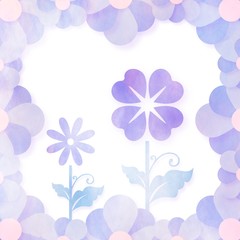 Obraz na płótnie Canvas Watercolor flower illustration in purple style