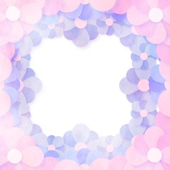 Watercolor flower illustration in purple style