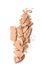 Make up base foundation powder cracked on background