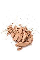 Make up base foundation powder cracked on background