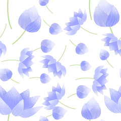 Lotus flower seamless pattern