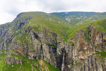 Aerial view of beautiful waterfall in Bulgaria.