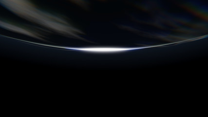 abstract planet sunrise skyline, 3d rendering.