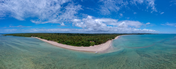 aereal view caeira beach at boipeba bahia brazil oct 18