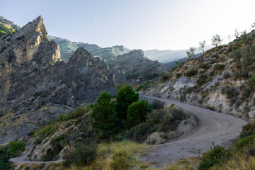 Fototapeta na wymiar Paisajes de la sierra mediterranea