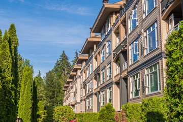 Fototapeta premium Modern Apartment Buildings in Vancouver, British Columbia, Canada.