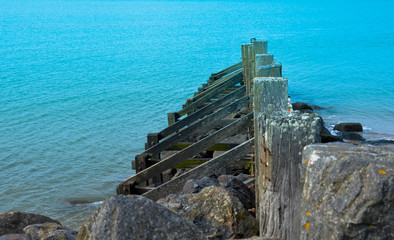 breakwater in the sea