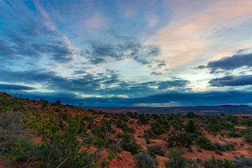 Fototapeta na wymiar Sunrise over the desert