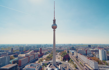 arael view of Berlin at Alexanderplatz