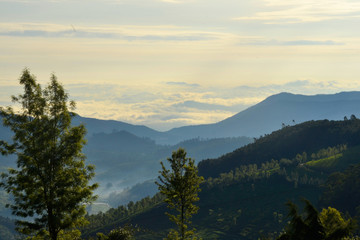 Fototapeta na wymiar Beautiful View Of Vally And Mountains