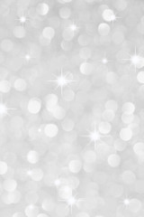 White Holiday Lights With Stars