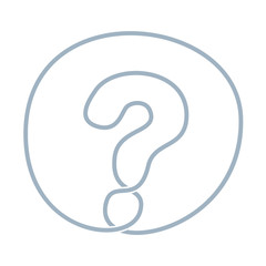  round question mark enless single line