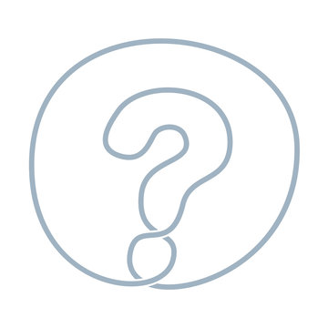 recommend clip art:  round question mark enless single line