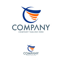 Abstract Letter V and Finace Logo Design