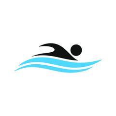 swimming icon. Logo element illustration. swimming symbol design. colored collection. swimming concept.