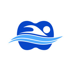 swimming icon. Logo element illustration. swimming symbol design. colored collection. swimming concept.