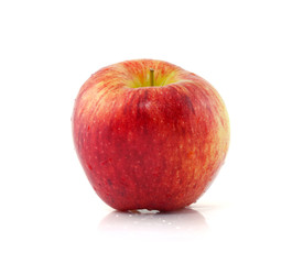 Fresh red apple isolated on white background