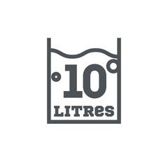 10 Liters l sign l-mark estimated volumes milliliters (ml) Vecto