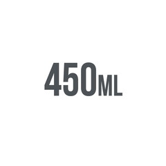 Liter l sign (l-mark) estimated volumes 450 milliliters (ml) Vec